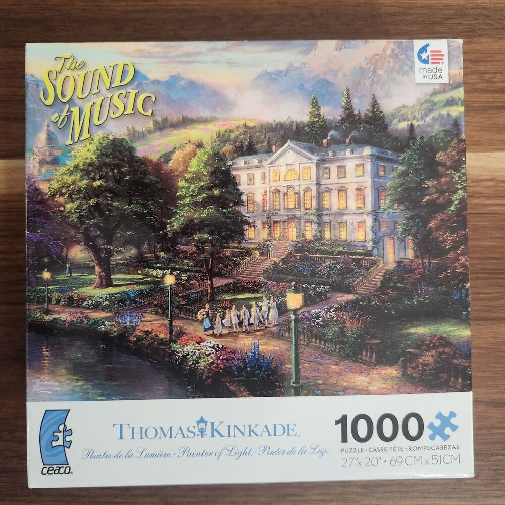 The Sound of Music RARE Thomas Kinkade 1000 Piece Puzzle 27" X 20" 2014 Ceaco